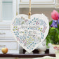 Personalised Botanical Wooden Heart for Grandma, Gran, Nana, Nan