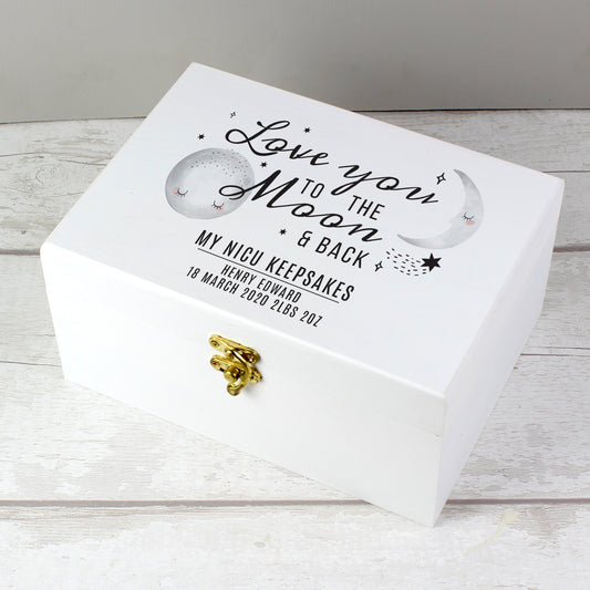 Personalised 'Moon & Back' Keepsake Box - for NICU/Special Care babies