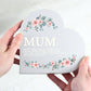 Personalised Large Floral Free Standing Heart Ornament