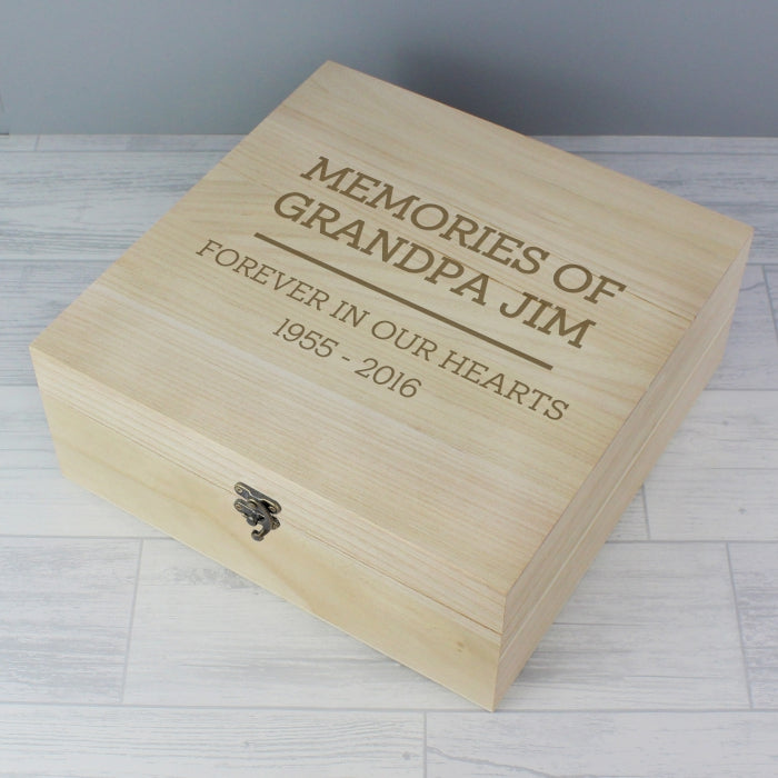 Bloke's Any Message Personalised Wooden Keepsake Box