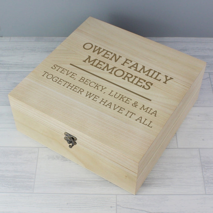 Any Occasion/Any Message Personalised Wooden Keepsake Box