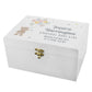 Personalised Teddy & Balloons White Wooden Keepsake Box