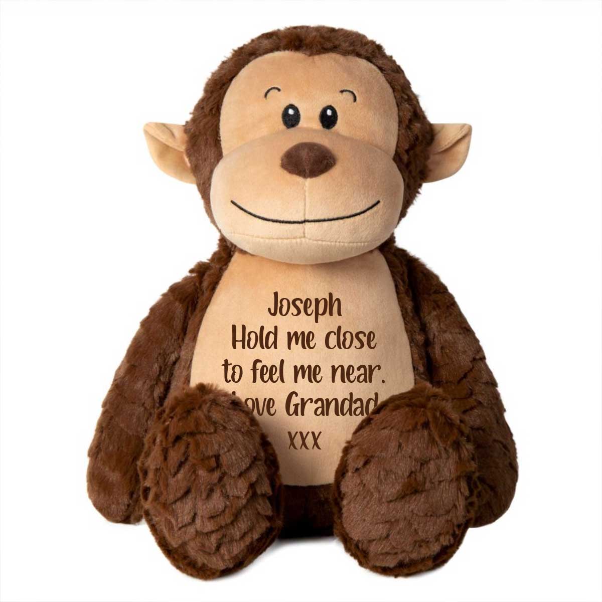 Personalised Keepsake Comfort Monkey