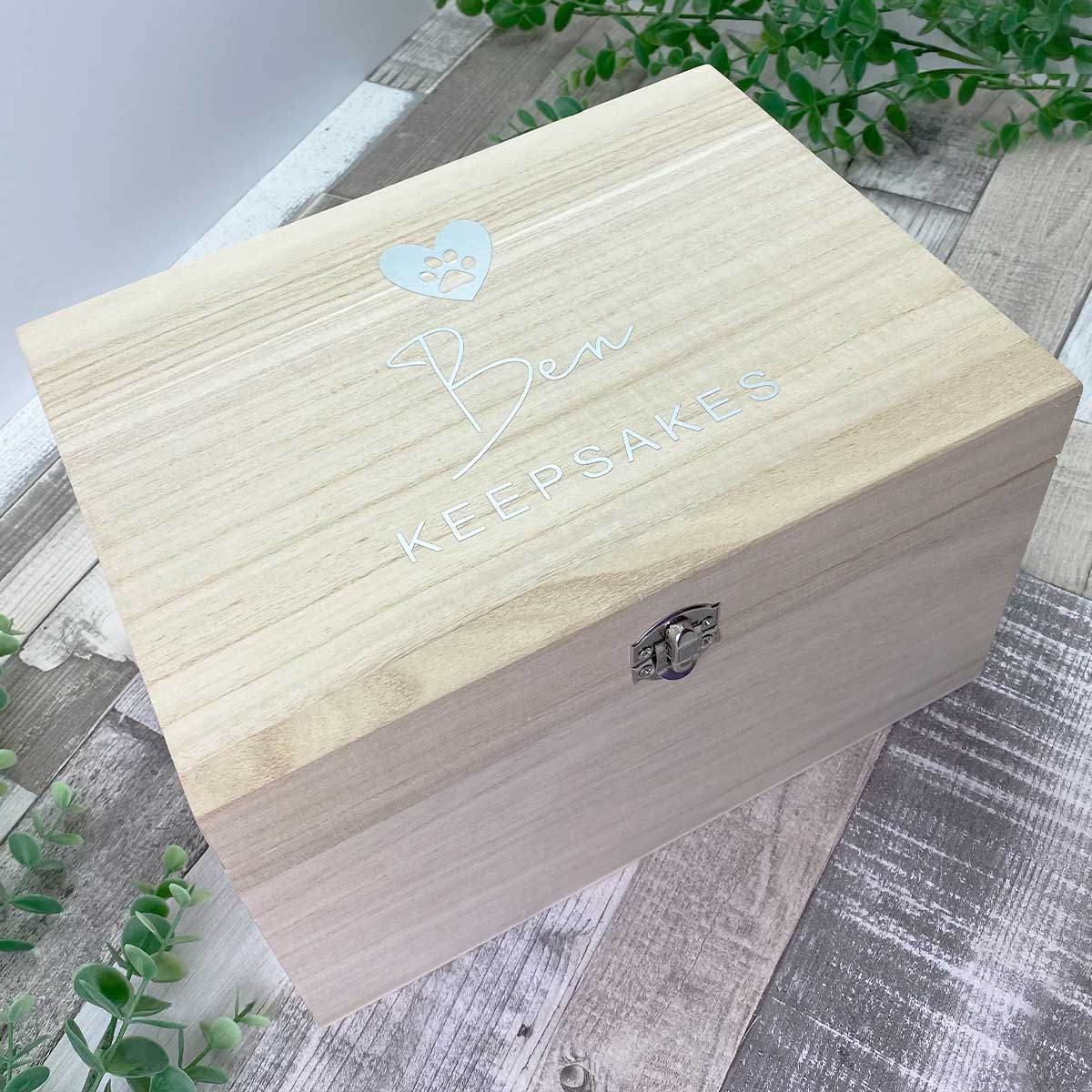 Personalised Wooden Pet Memory Keepsake Box - 4 Sizes