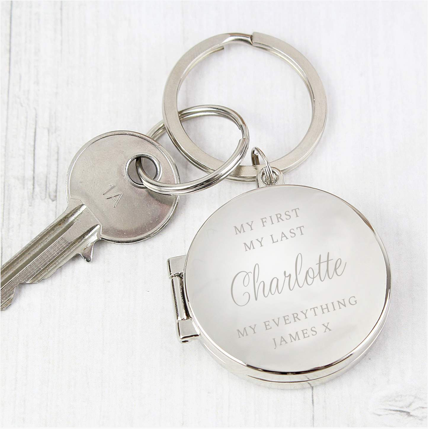 Personalised Classic Photo Keyring - Any Message/Occasion