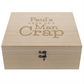 Personalised "Box of Man Crap" Large Wooden Keepsake Box