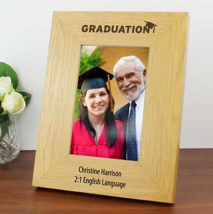 Personalised Graduation Wooden Photo Frame
