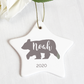 Personalised "Bear" Ceramic Star Decoration