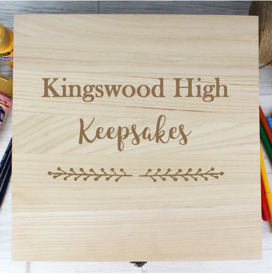 School Leaver Wooden Keepsake Box