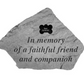 Personalisable Large Outdoor Pet Memorial Stone - Faithful Friend And Companion