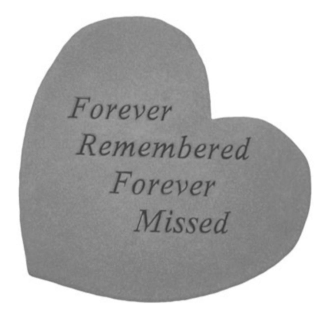 Memorial Cast Heart Stone - Forever Remembered