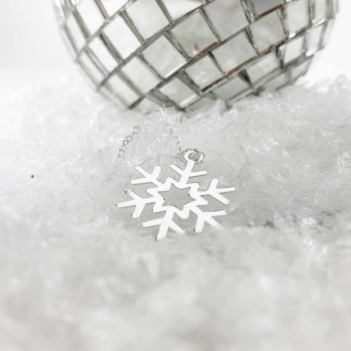 Sterling Silver Snowflake Necklace The Lovely Keepsake Company