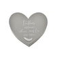 Graveside Heart Shaped Grey Memorial Plaque  - Feathers Appear