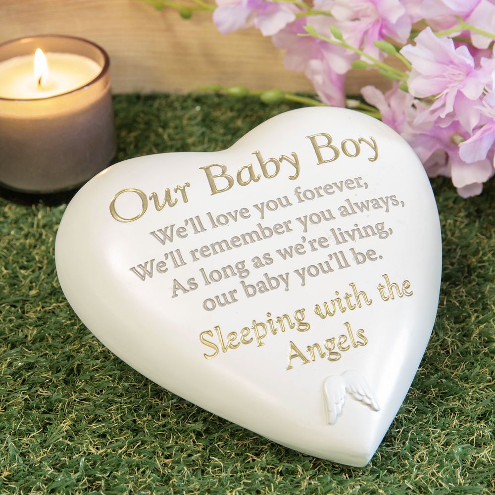 Thoughts of you Grave Marker Memorial Heart- Our Baby Boy
