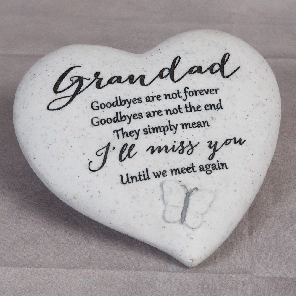 Thoughts of you Grave Marker Memorial Heart- Grandad