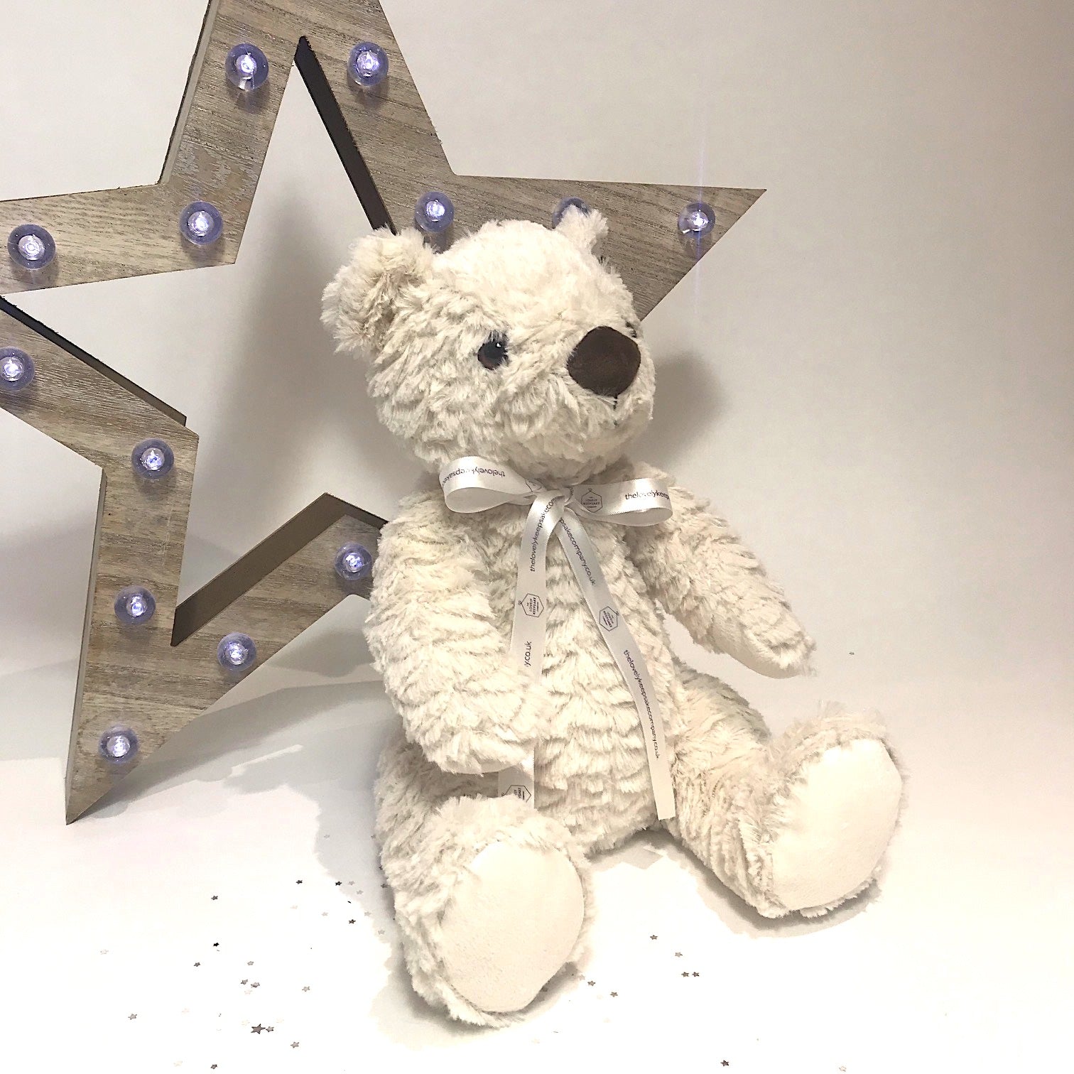 Teddy bear with voice box outlet