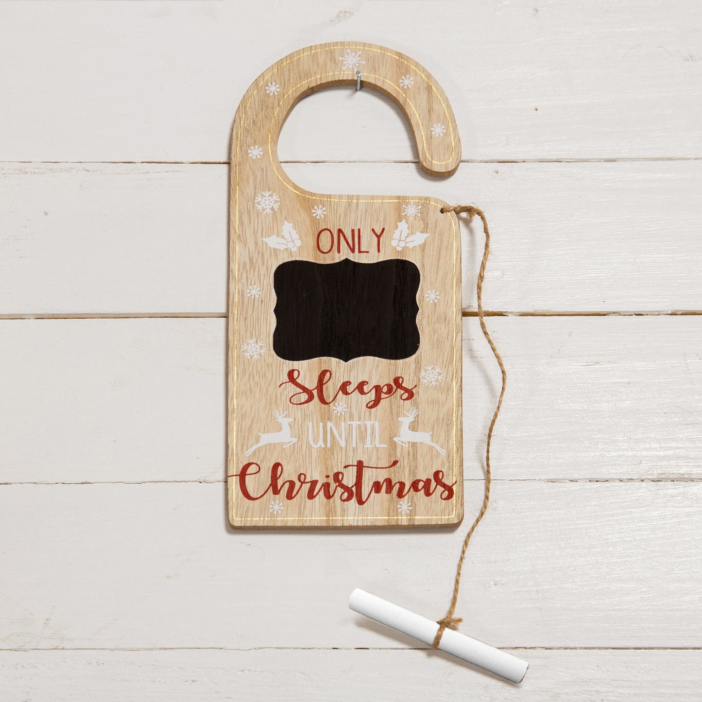 Wooden Christmas Countdown Door Hanger