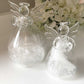 Feather Filled Glass Memorial Angel Ornament/Vase