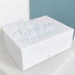 Personalised White New Baby Memory Keepsake Box (Pink, Blue, Silver, Gold)