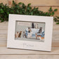 "Meow" White Wooden Cat Lovers Picture Frame