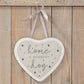 Glass Hanging Heart Plaque - Dog