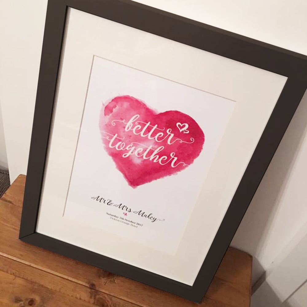 Personalised 'Better Together' Print