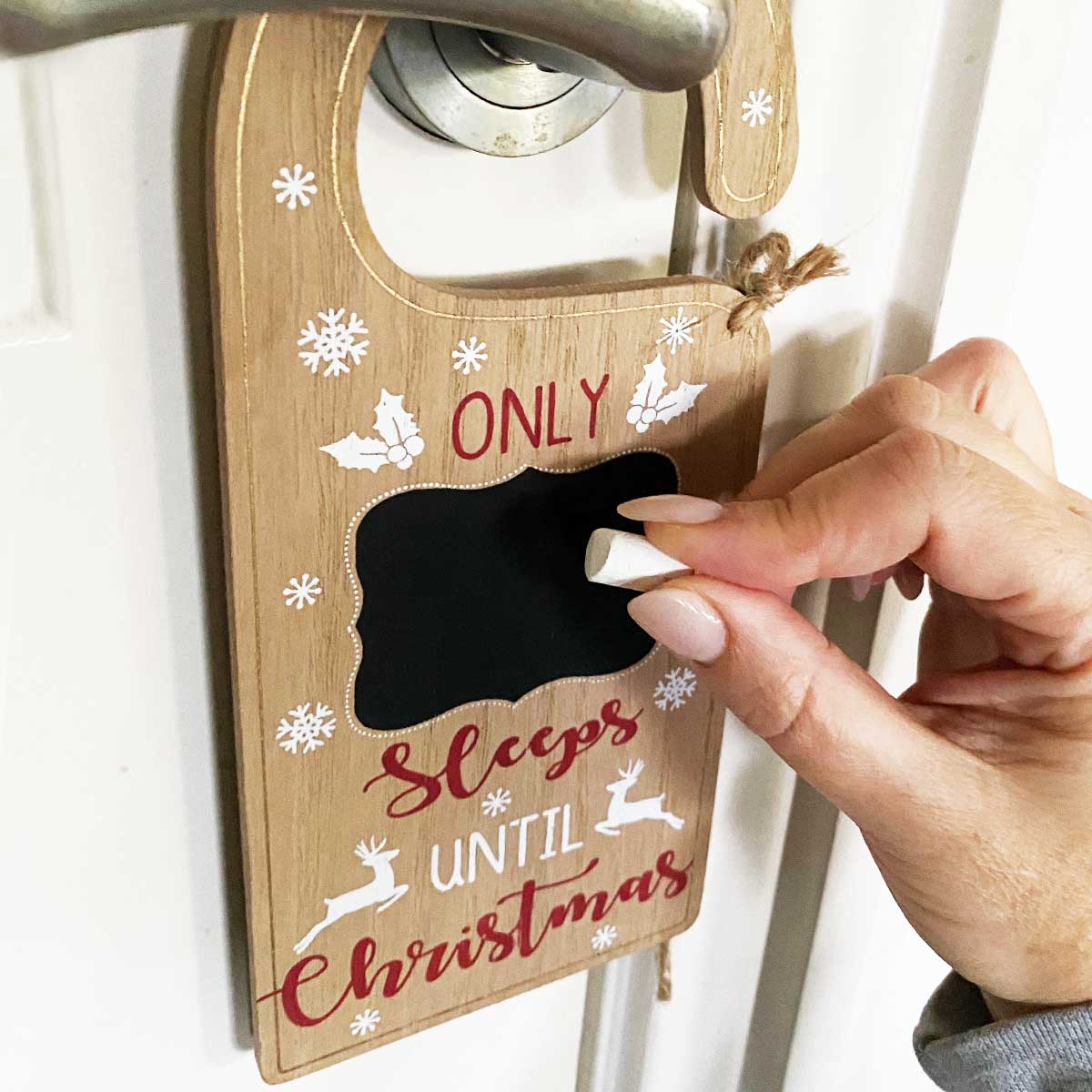 Wooden Christmas Countdown Door Hanger