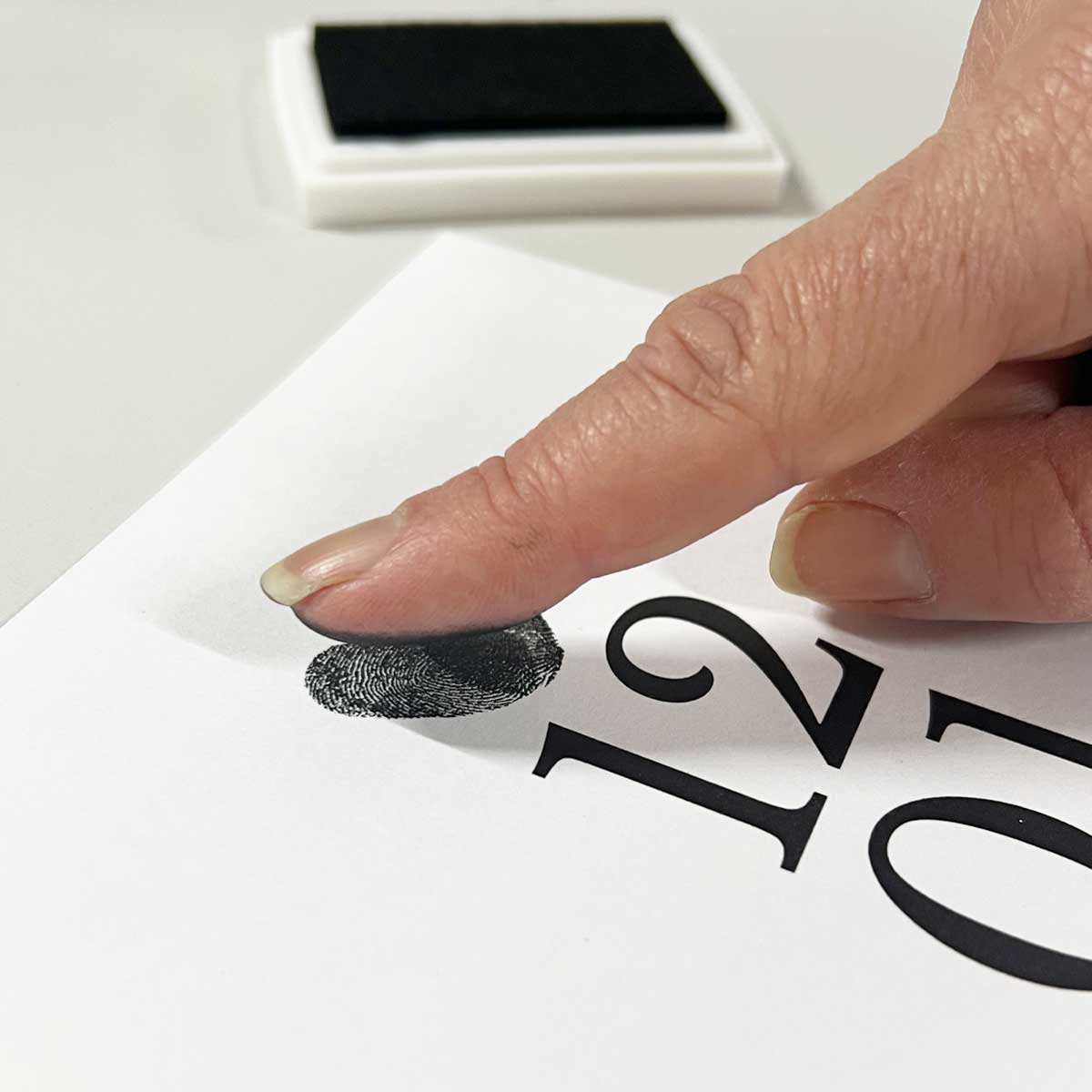 Personalised Coordinates Fingerprint Framed Print + Ink Pad