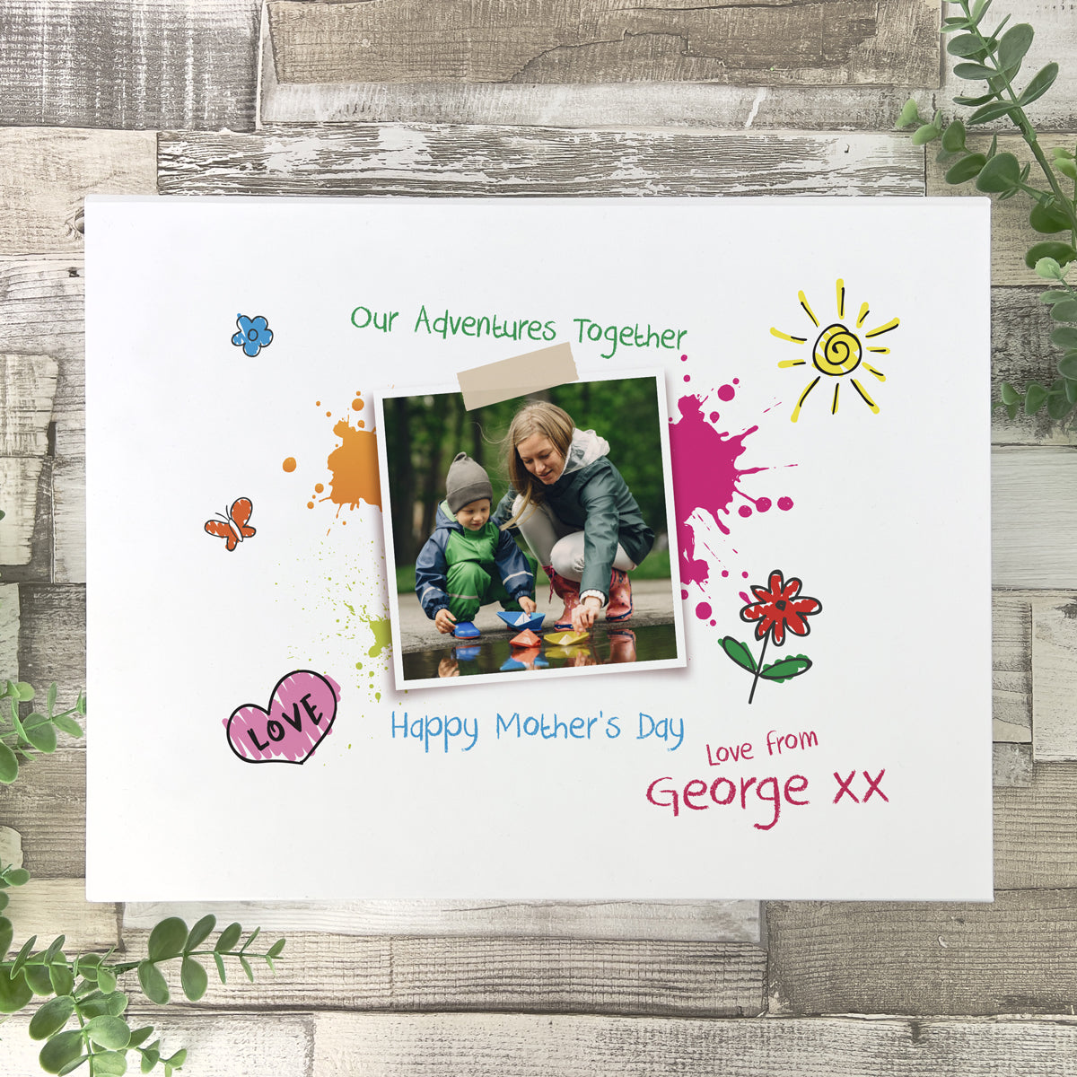 Personalised 'Our Adventures Together' Memory Box From The Kids/Grandkids