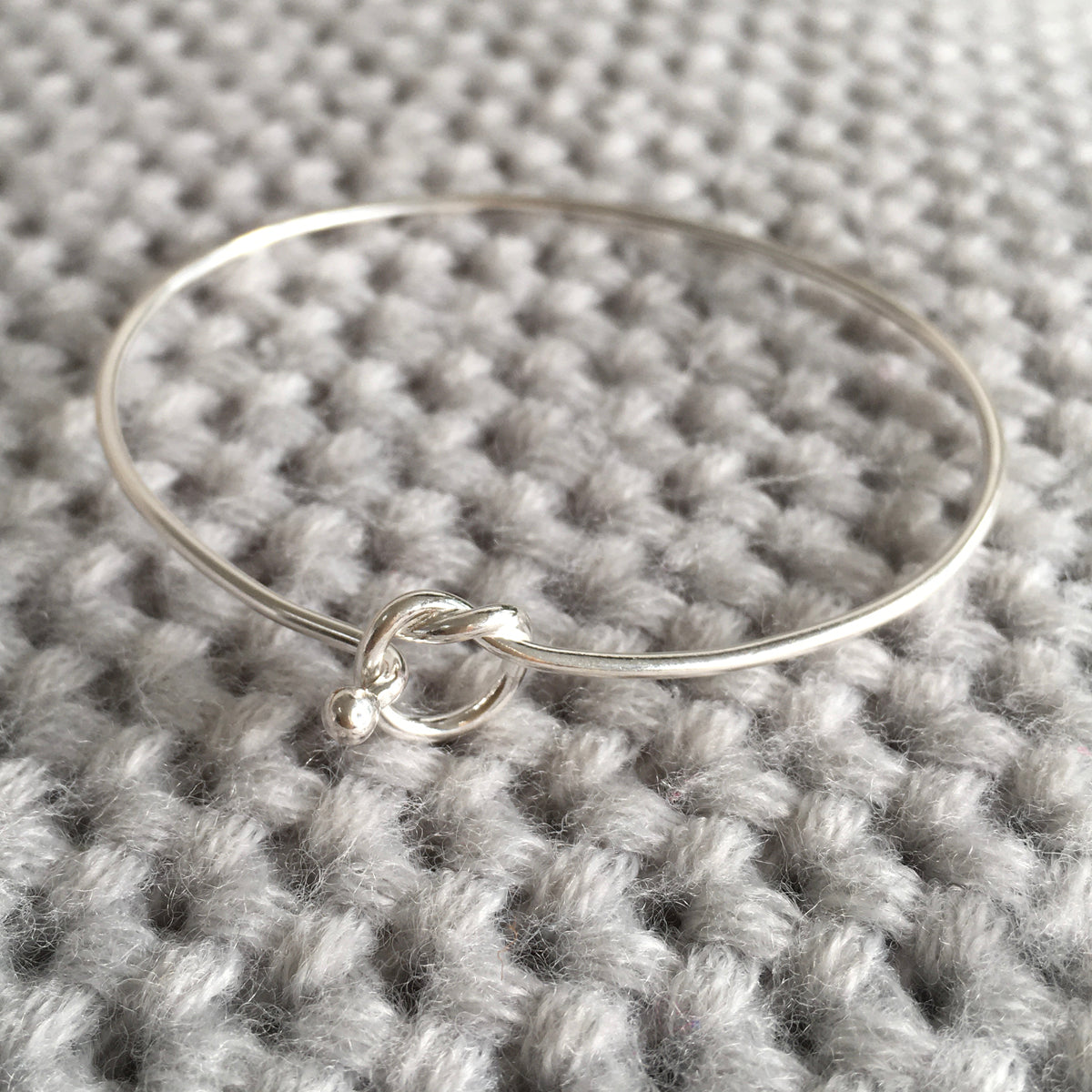 Sterling Silver Friendship Knot Bangle