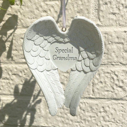 Special Grandma Hanging Angel Wings