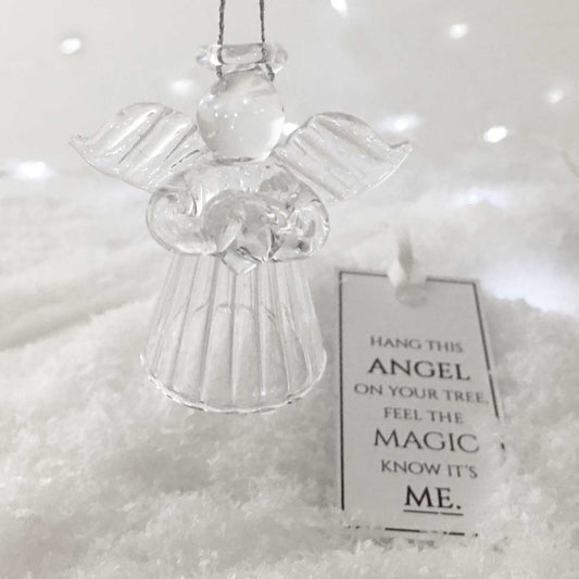 Glass Angel Hanging Ornament