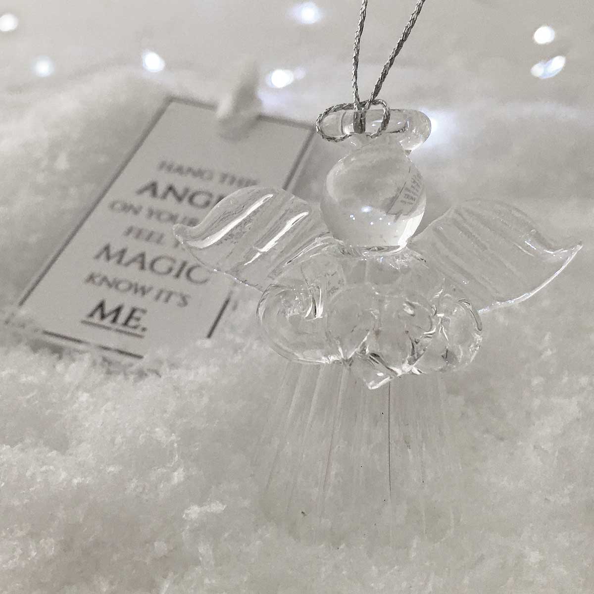 Glass Angel Hanging Ornament