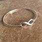 Sterling Silver Infinity Bangle 'Friends Forever' Personalised Gift Box