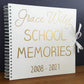 Personalised School Memories Scrapbook (Kraft, Black, White)