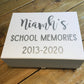 Personalised School Memories Keepsake Box (White, Grey, Kraft)