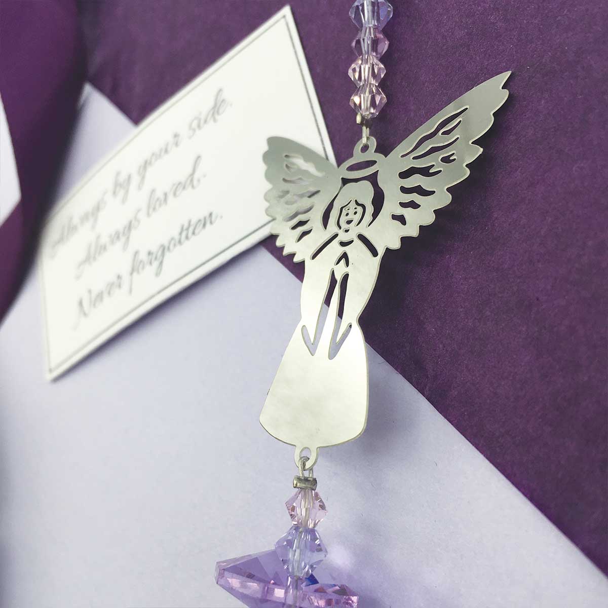 Purple Crystal Angel Memorial Sun Catcher
