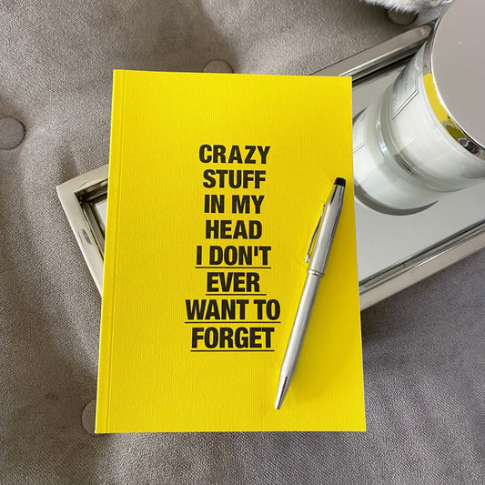 'Crazy stuff in my head I don't ever want to forget' Journal