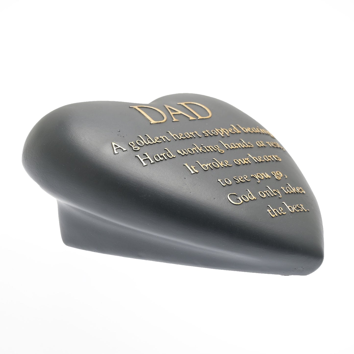 Thoughts of you Grave Marker Dark Grey Heart Memorial Stone - Dad
