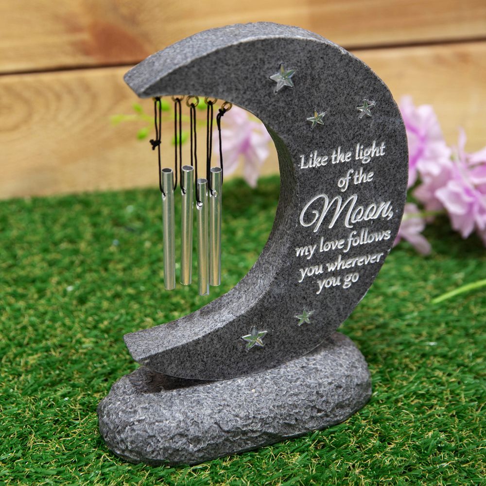Thoughts of You Graveside Stone Moon Windchime