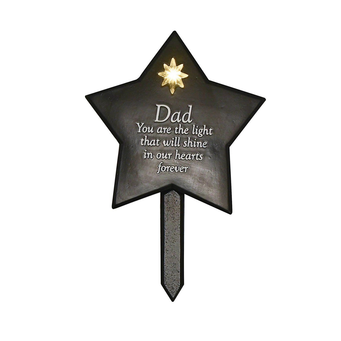 Memorial Solar Light Up Star Stake Plaque - Dad
