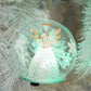 LED Glass Bauble Angel Holding Harp